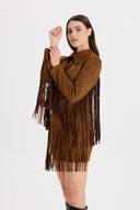 Püsküllü Süet Ceket