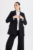 Oversize Form Siyah Blazer Ceket